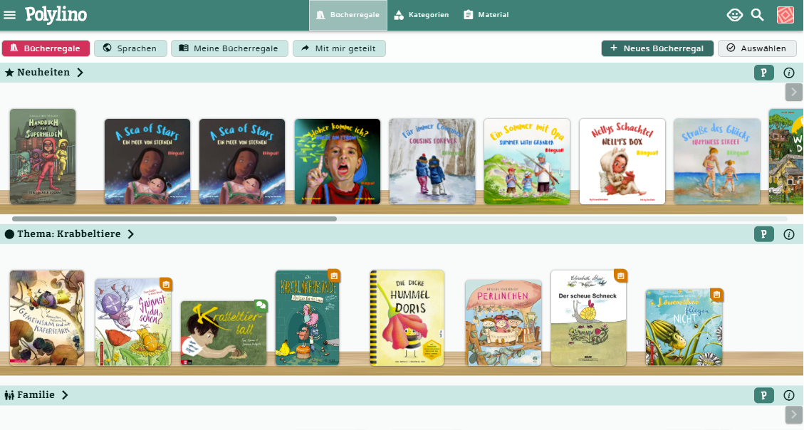 "Bücherregale"-Ansicht - klicken Sie zum Vergrößern "Bücherregale"-Ansicht