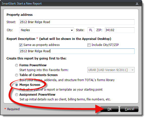 SmartMerge options