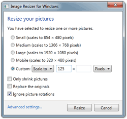 Image Resizer for Windows