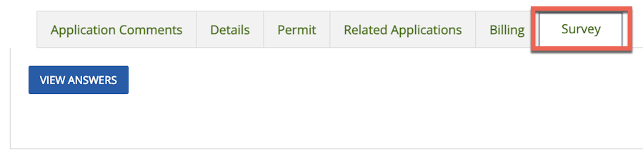 Shows the Survey tab with the View Answers button.