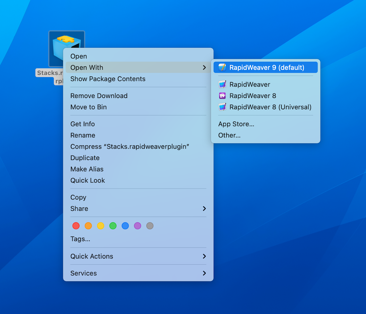 Open with right click menu - click to enlarge Open with right click menu