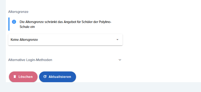Altersgrenze bei einzelnem Kind festlegen. - klicken Sie zum Vergrößern Altersgrenze bei einzelnem Kind festlegen.