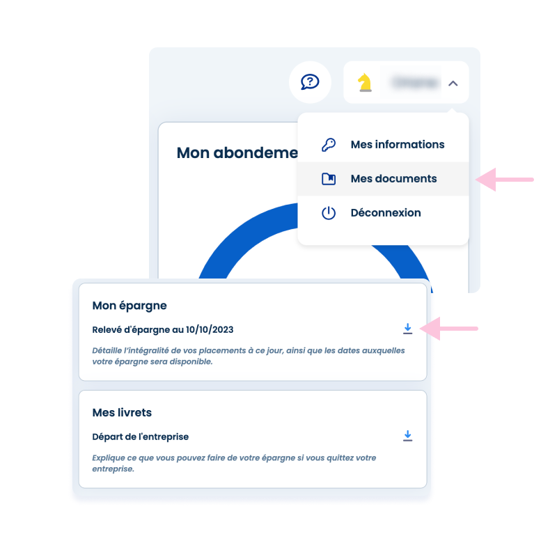 Interface Epsor - Téléchargement du relevé d'épargne - cliquez pour agrandir Interface Epsor - Téléchargement du relevé d'épargne