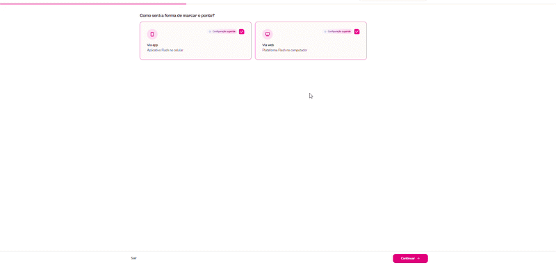 Gif com o passo a passo para configurar uma regra de marcação no controle de ponto.
