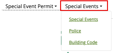 Select department dropdown menu shown, which is only available after you select an invoice template.