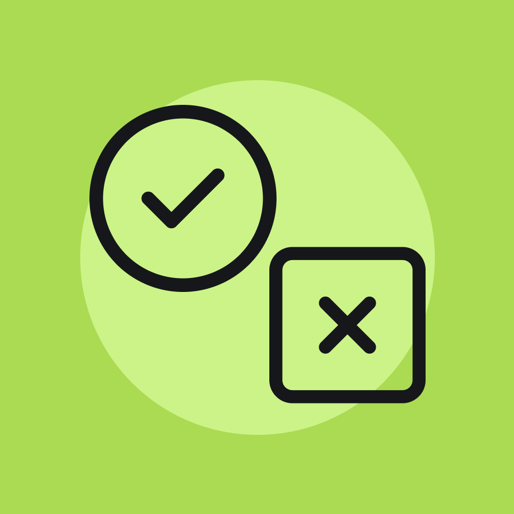 Valid and Invalid Icons - click to enlarge Valid and Invalid Icons