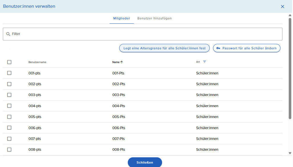 Altersgrenze in Gruppe festlegen. - klicken Sie zum Vergrößern Altersgrenze in Gruppe festlegen.