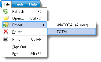 Export order to TOTAL