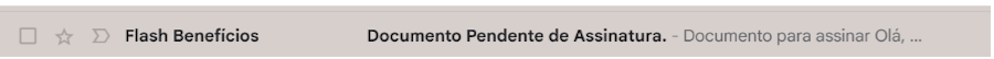 imagem da plataforma com print exemplo de um documento para assinar via e-mail.