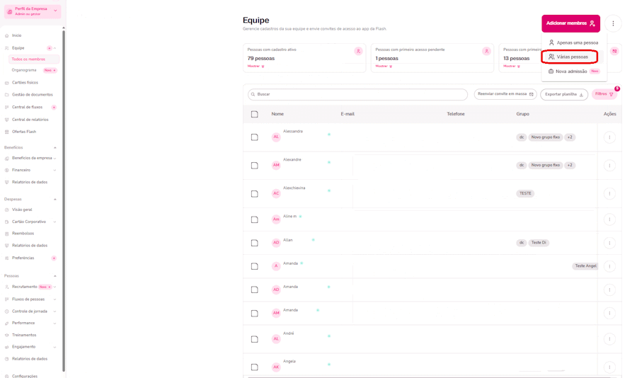 Gif com instruções para migrar colabs em massa