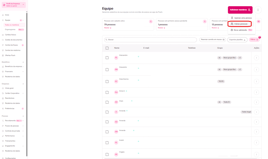 Gif com instruções para migrar colabs em massa