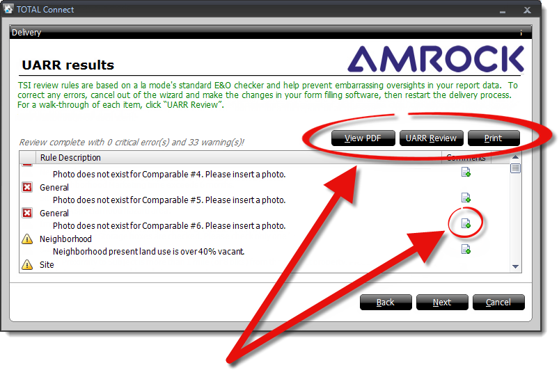 UARR Results With Critical Errors