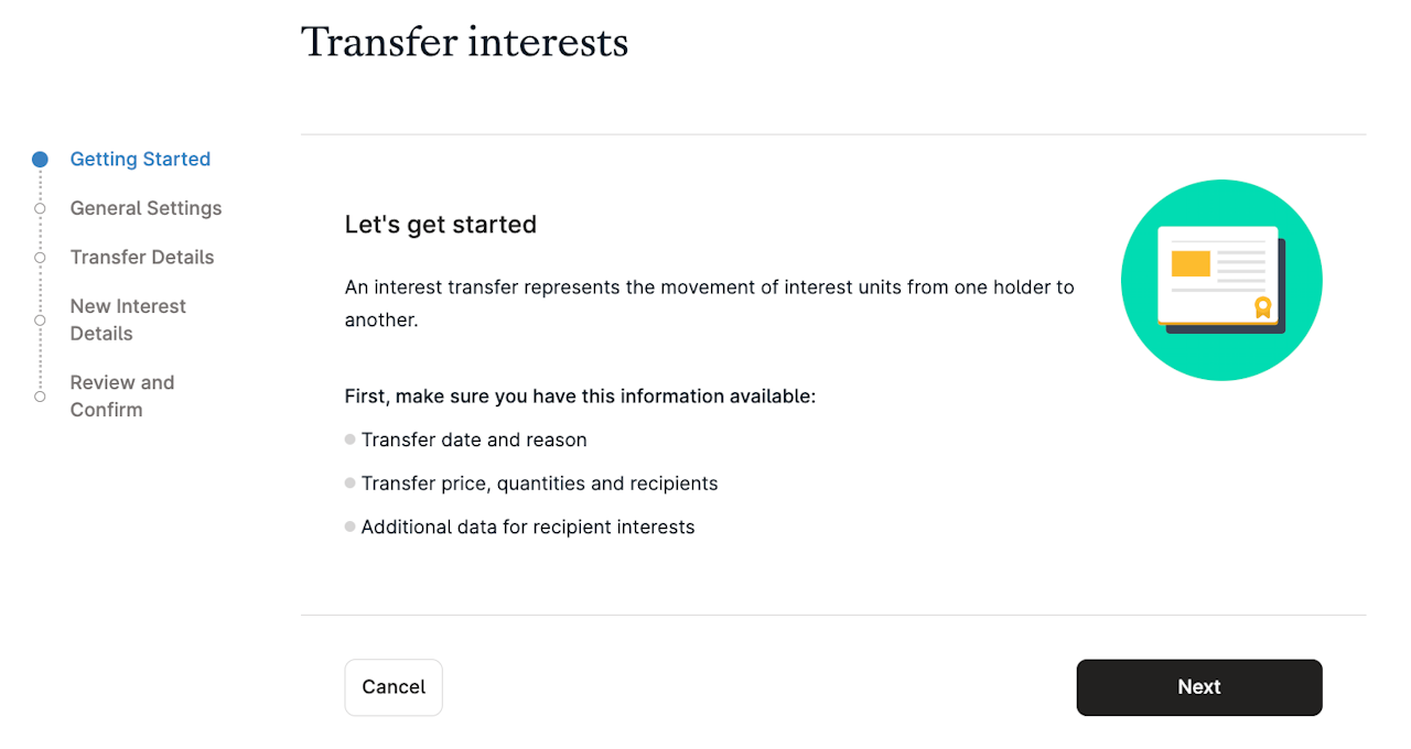 Gather the listed information. Click Next - click to enlarge Gather the listed information. Click Next