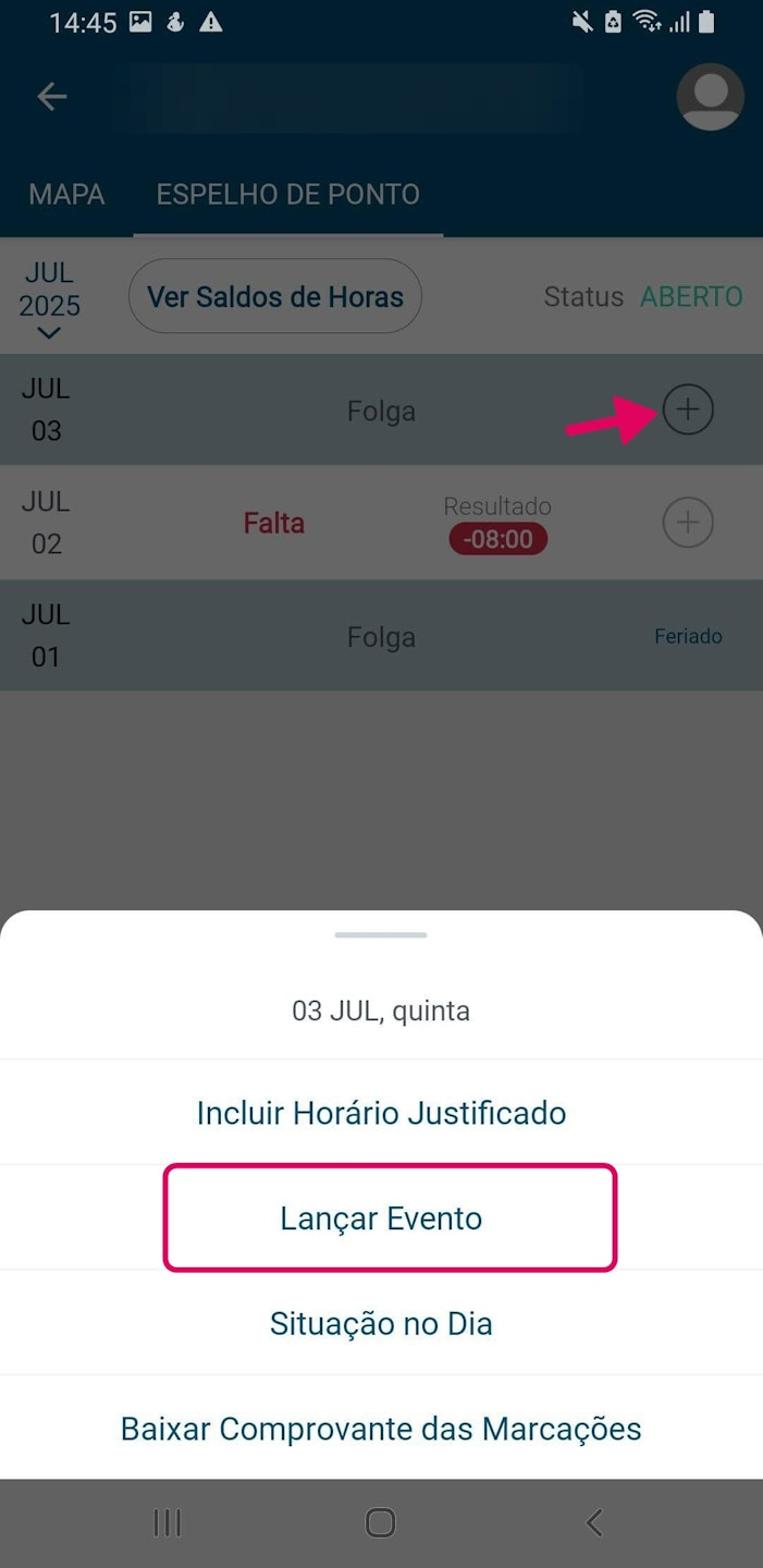 imagem exemplo para lançar evento no aplicativo FolhaFlash