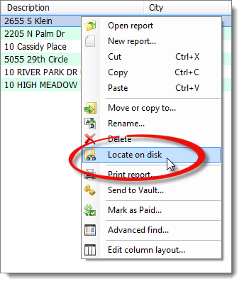 Locate on Disk