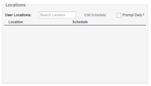 The Locations section under the Permissions tab when editing a user account - click to enlarge The Locations section under the Permissions tab when editing a user account
