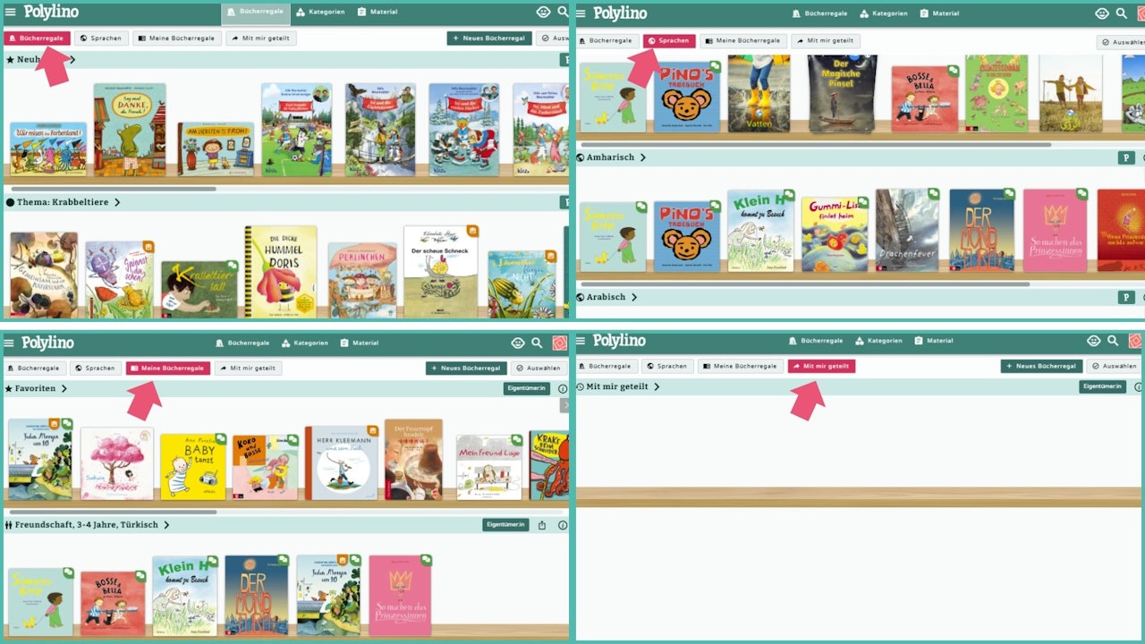 Bücherregale finden - klicken Sie zum Vergrößern Bücherregale finden
