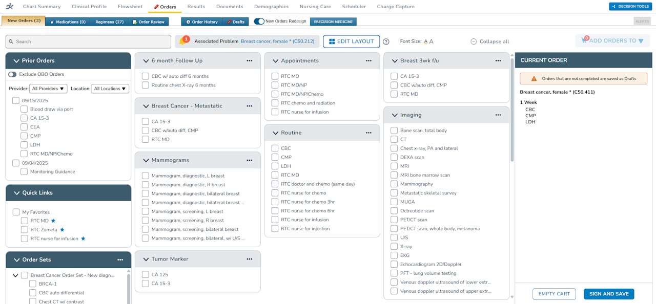 The Orders chart tab showing the redesigned New Orders subtab - click to enlarge The Orders chart tab showing the redesigned New Orders subtab