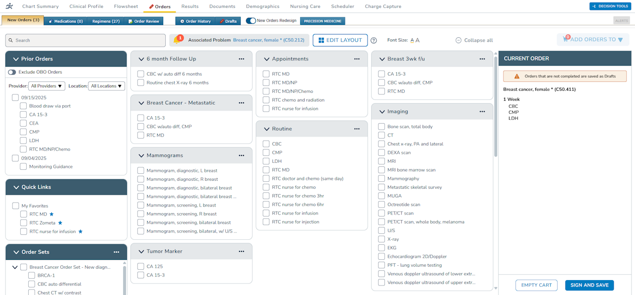 The Orders chart tab showing the redesigned New Orders subtab - click to enlarge The Orders chart tab showing the redesigned New Orders subtab