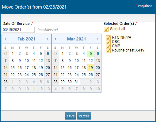 The Move Orders window - click to enlarge The Move Orders window