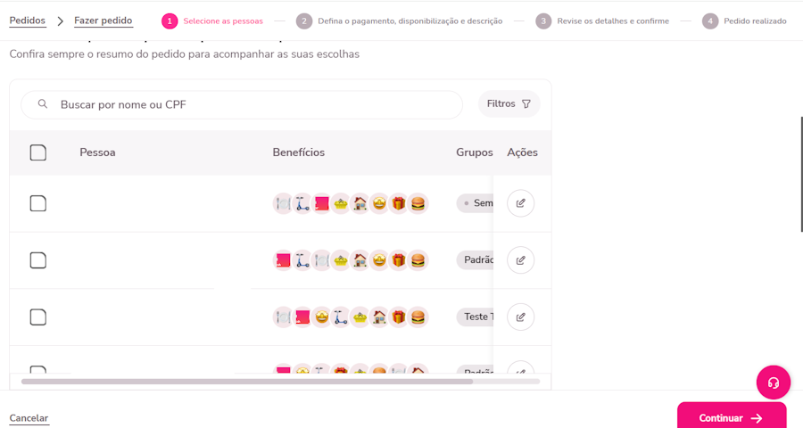 imagem exemplo com desenhos de beneficios exemplos selecionados