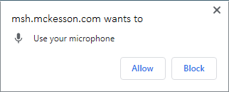 The Use Microphone prompt - click to enlarge The Use Microphone prompt