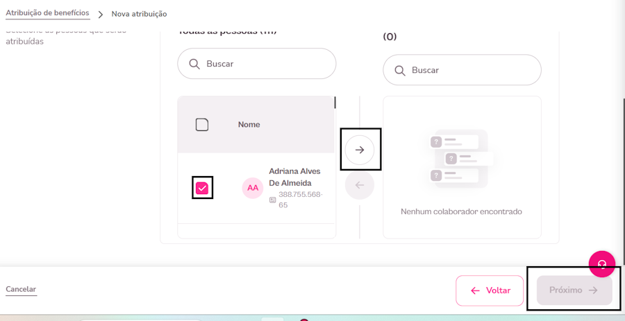 imagem de colaborador exemplo selecionado