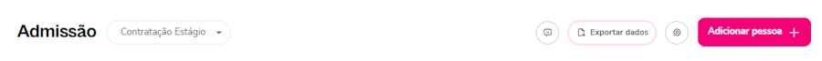 imagem do menu de admissão com foco no botão exportar dados