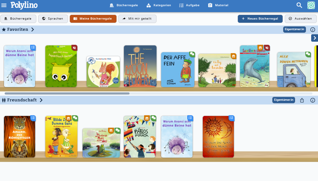 Meine Bücherregale - klicken Sie zum Vergrößern Meine Bücherregale