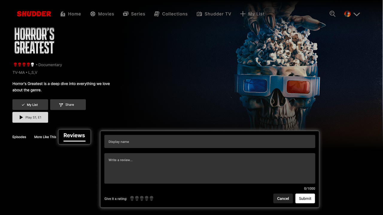 Screenshot of the title review feature on web - click to enlarge Screenshot of the title review feature on web
