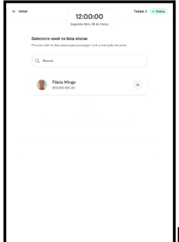 Gif com passo a passo para biometria não identificada