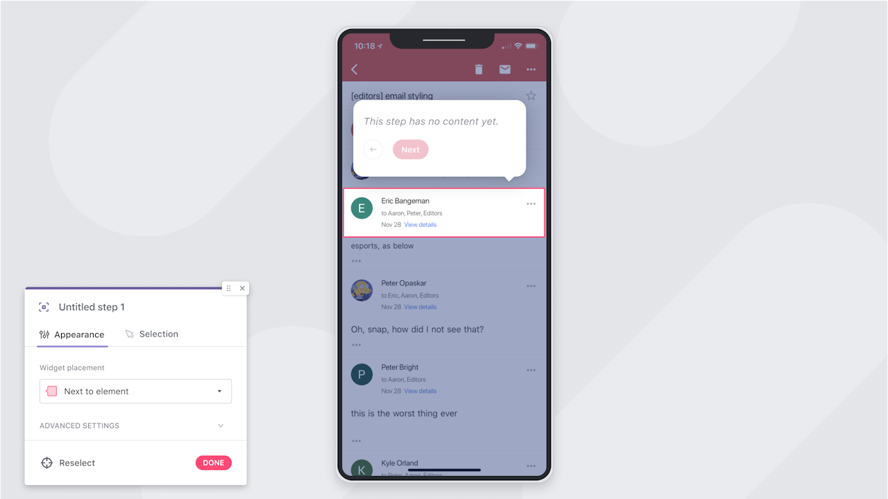 Stonly tour builder for mobile apps. - click to enlarge Stonly tour builder for mobile apps.