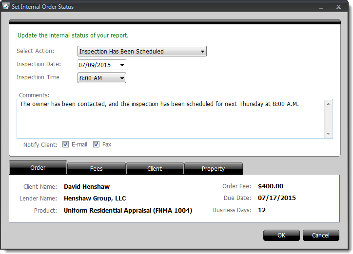 Set Order Status