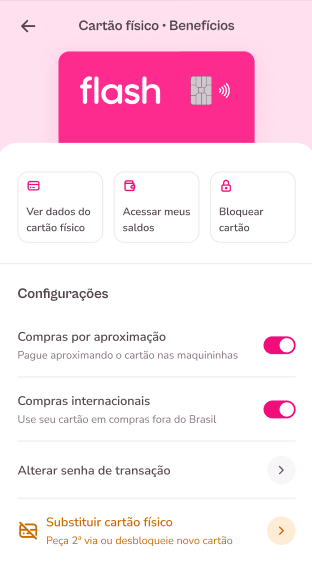 Imagem da tela do aplicativo onde solicita a segunda via do cartão.