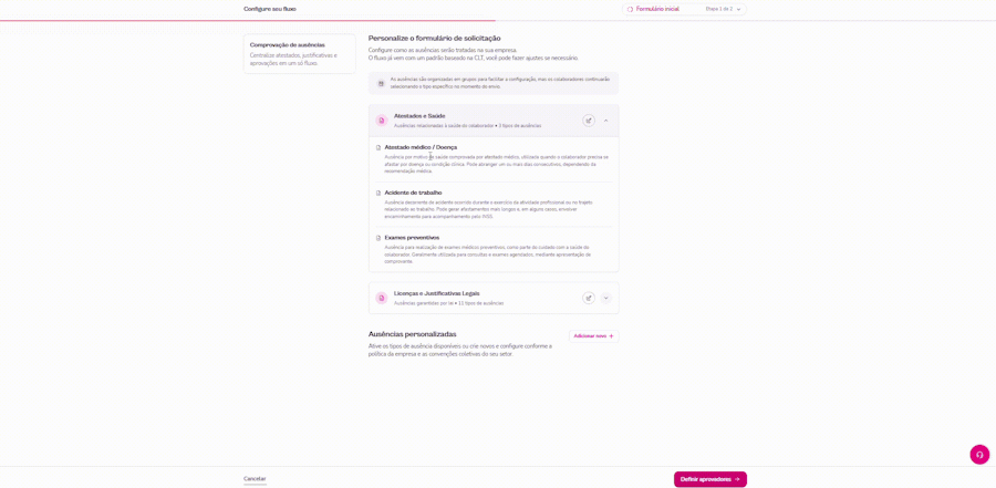 gif exemplo para criar a comprovação de ausência na Flash
