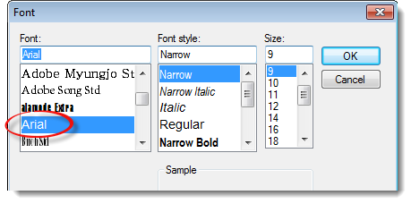 Choose your font options