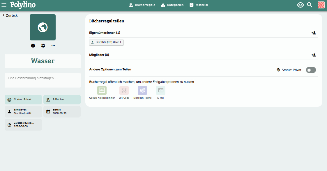Bücherregal teilen - klicken Sie zum Vergrößern Bücherregal teilen