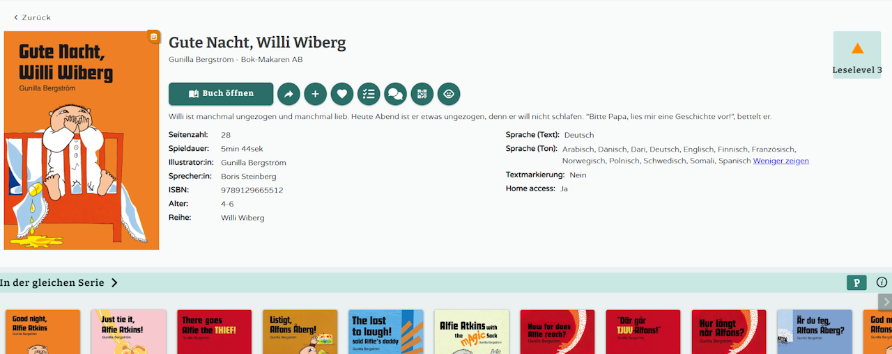 "Gute Nacht, Willi Wiberg" - klicken Sie zum Vergrößern "Gute Nacht, Willi Wiberg"