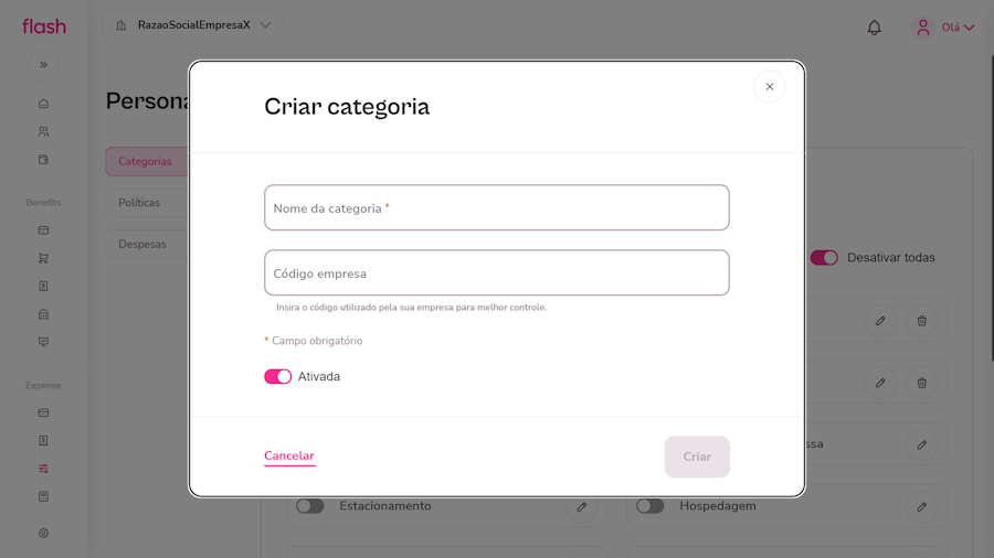 imagem da imagem criar categoria sem dados preenchidos