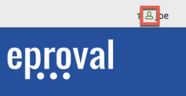 The person icon highlighted in the top right of the browser button.
