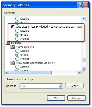 Trusted Sites Prompt 1