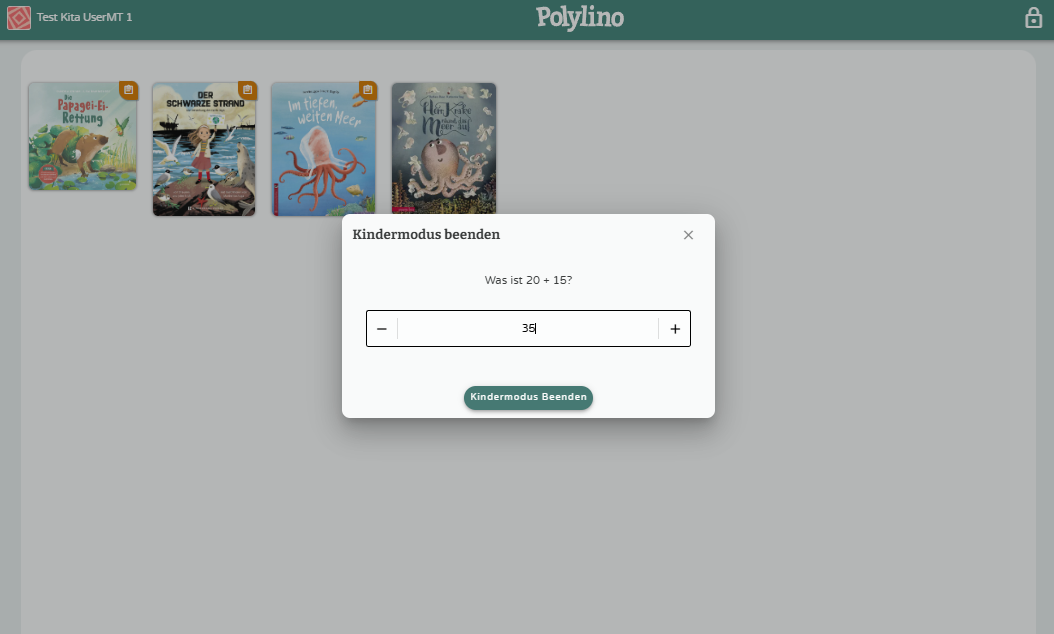 Kindermodus deaktivieren - klicken Sie zum Vergrößern Kindermodus deaktivieren