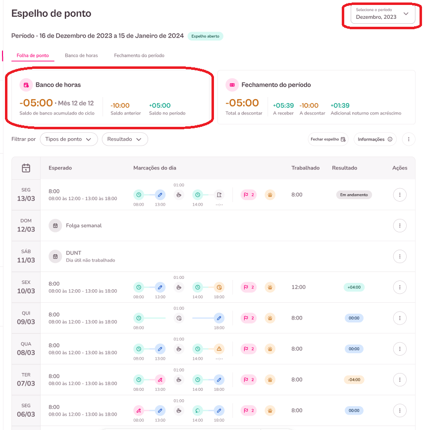 imagem exemplo com destaque para dados de colaborador ficticio