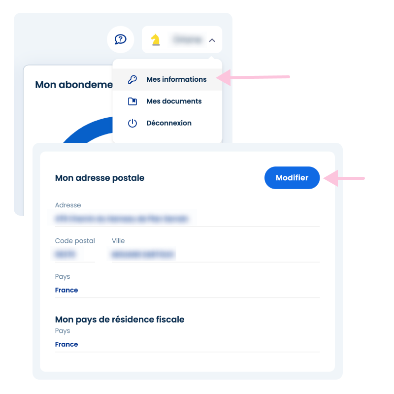 Modifier mes coordonnées personnelles - click to enlarge Modifier mes coordonnées personnelles