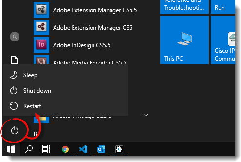 power menu