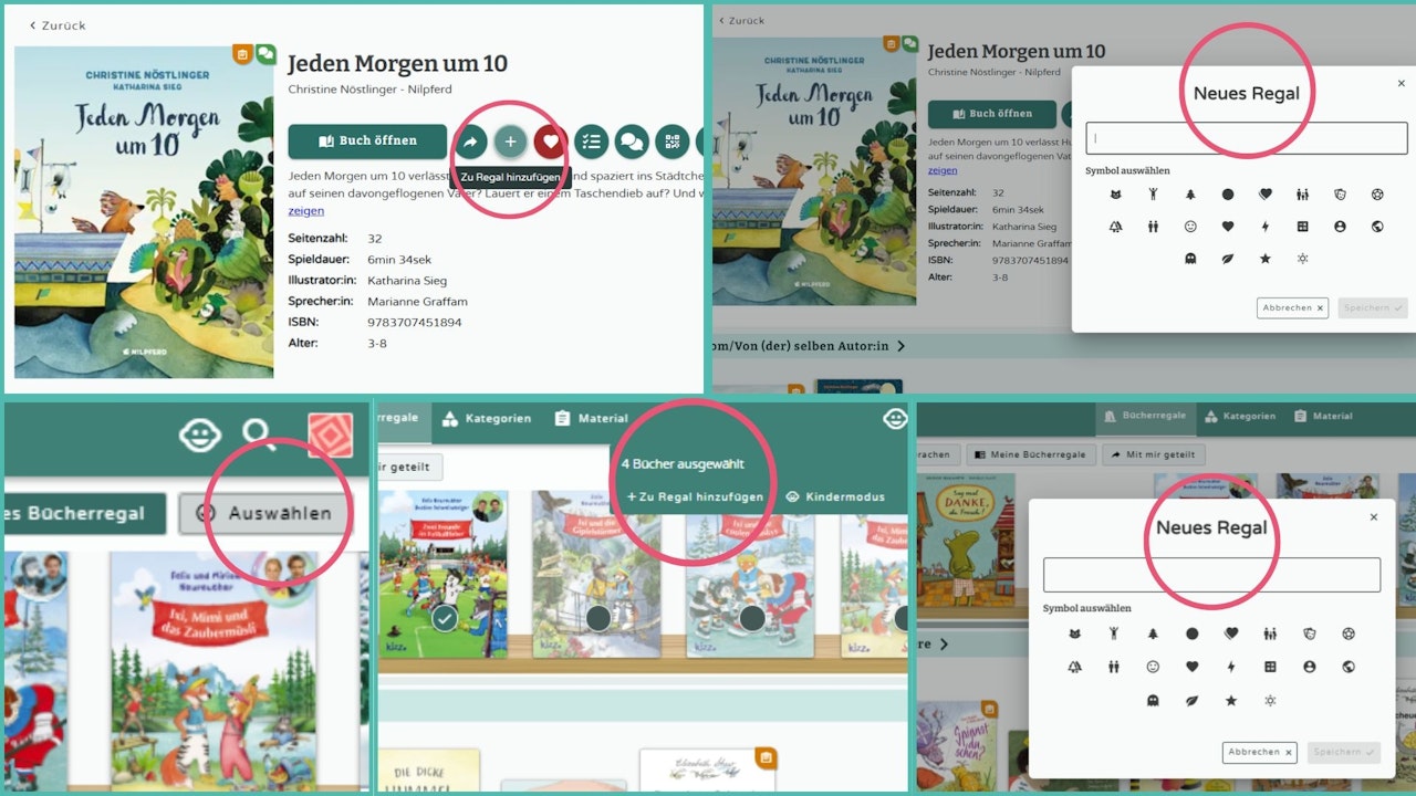 Ein Bücherregal erstellen. - klicken Sie zum Vergrößern Ein Bücherregal erstellen.