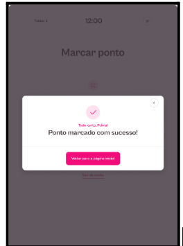 imagem exemplo de marcação de ponto realizada