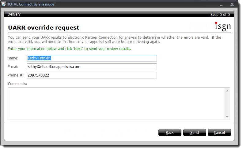 Enter Contact Information