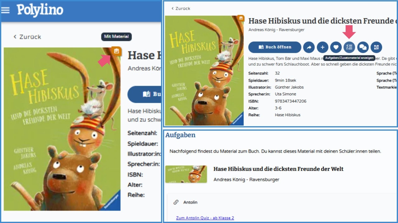 Lernmaterialien finden und auswählen. - klicken Sie zum Vergrößern Lernmaterialien finden und auswählen.