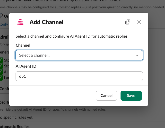 Stonly AI agent in Slack. - click to enlarge Stonly AI agent in Slack.